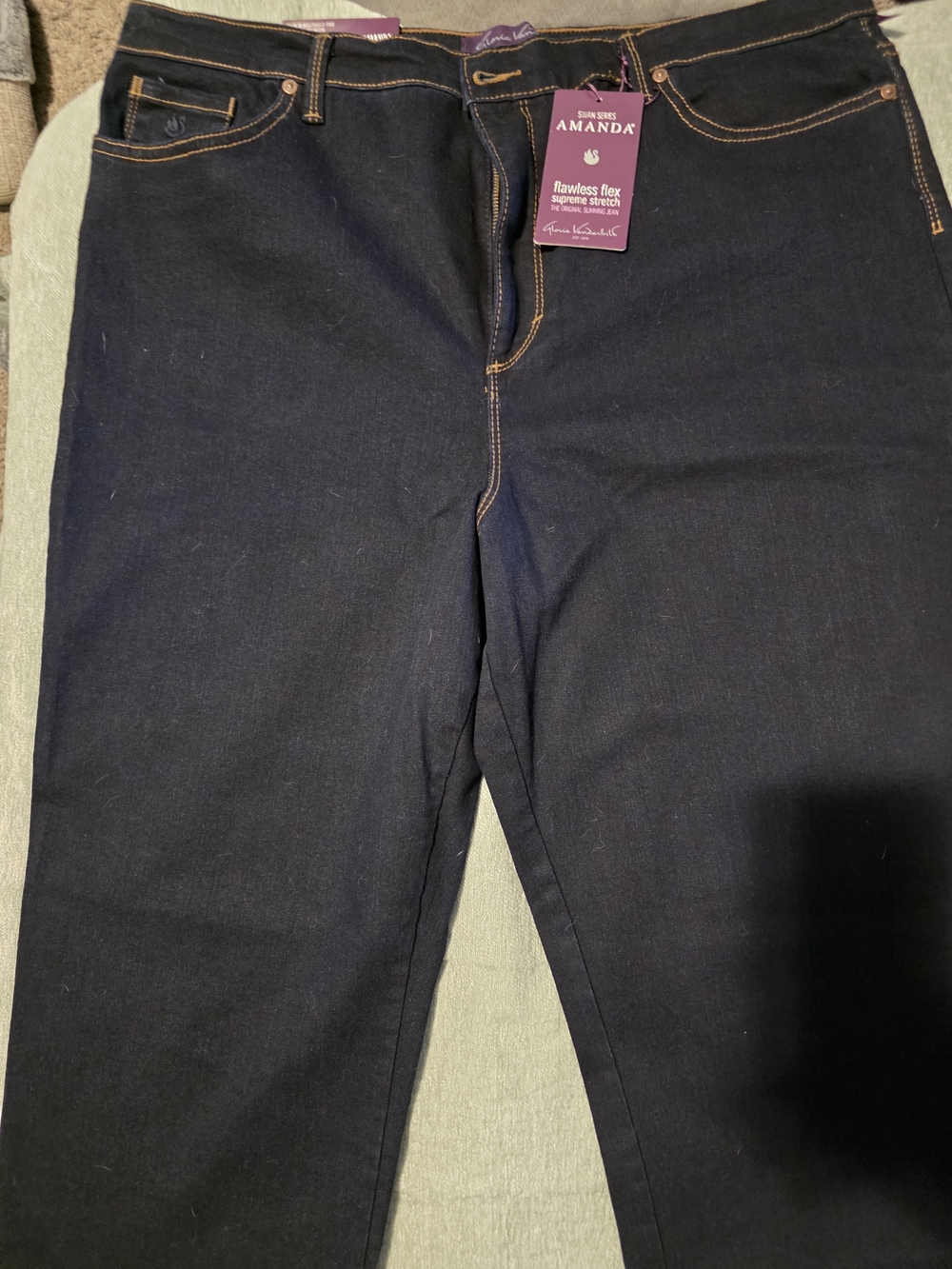 Gloria Vanderbilt Amanda Relaxed Fit Dark Blue Womens Jeans